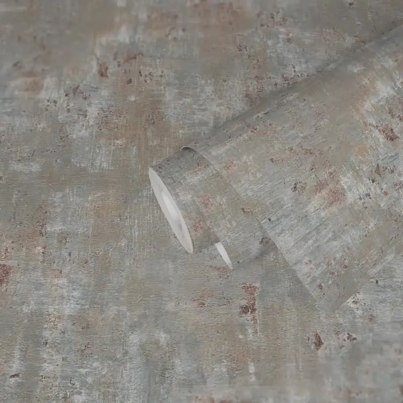 Vliestapete mit Putz-Optik Grau Beige Blau - Design Struktur-Tapete modern (KG-173002)