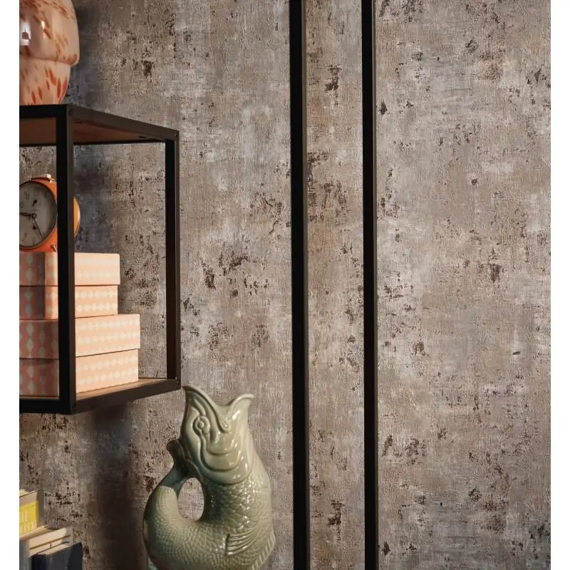 Vliestapete mit Putz-Optik Grau Beige Blau - Design Struktur-Tapete modern (KG-173002)