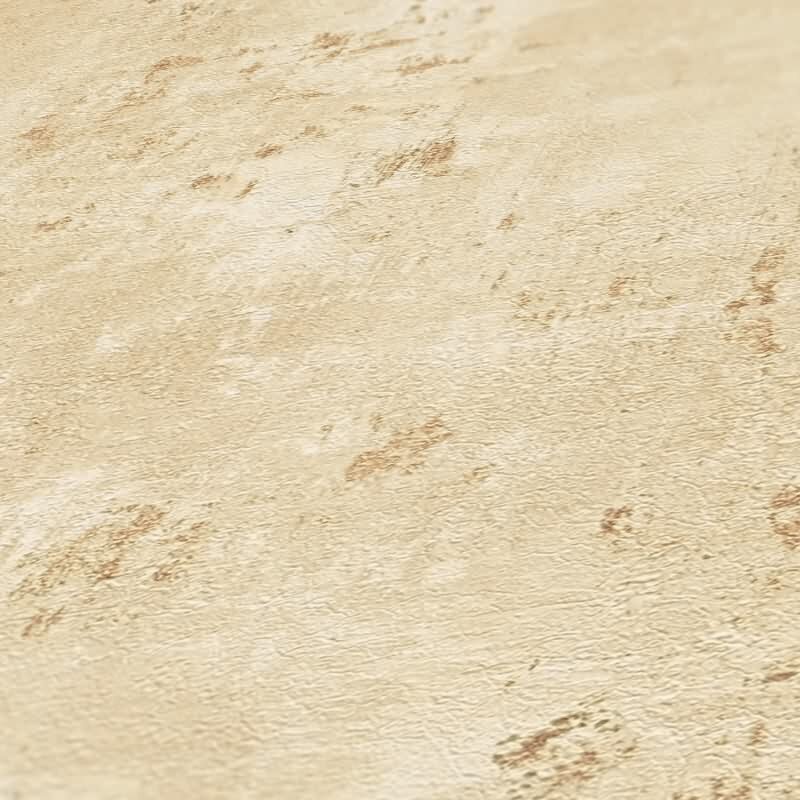 Putzoptik-Tapete Beige Gold - Strukturierte Vliestapete mit sanftem Glanz (KG-173005)