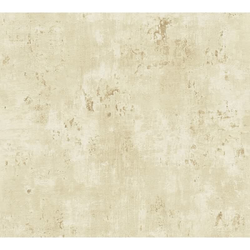 Putzoptik-Tapete Beige Gold - Strukturierte Vliestapete mit sanftem Glanz (KG-173005)