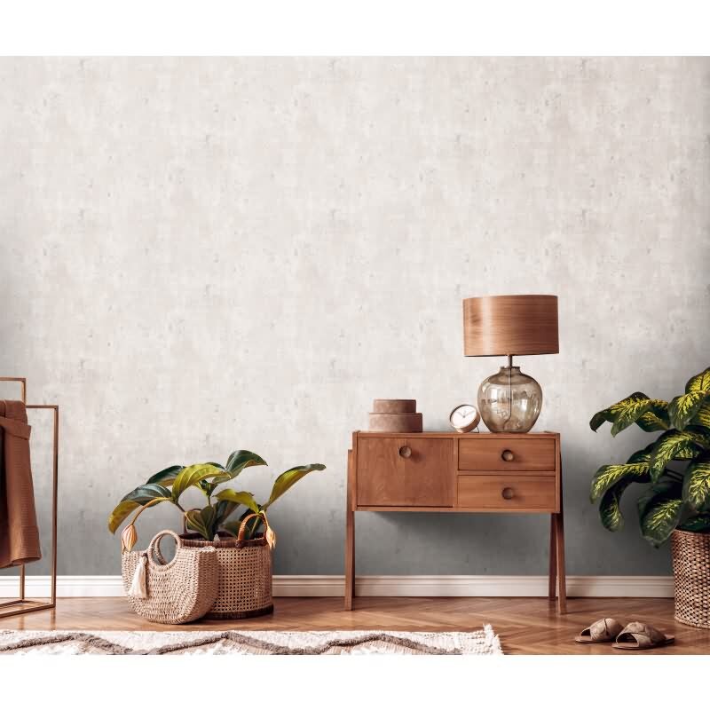 Strukturtapete Putz-Optik Grau Silber Metallic - Vliestapete matt mit authentischem Struktur-Effekt (KG-173006)