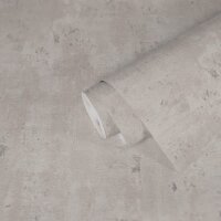 Strukturtapete Putz-Optik Grau Silber Metallic -...