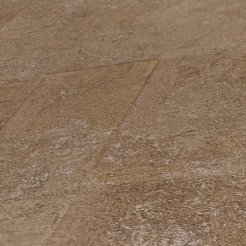 Struktur Tapete Braun Gold - Design Vlies Tapete mit Metallic-Effekt glänzend (KG-173007)