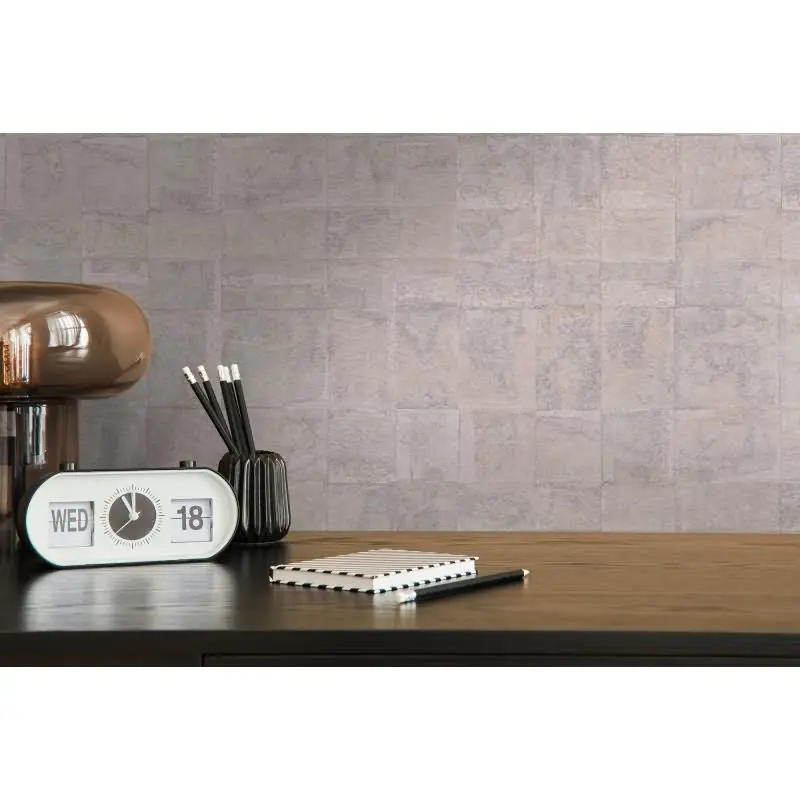 Strukturtapete Grau Beige - Muster Vliestapete mit dezenter Metalliceffekt (KG-173008)