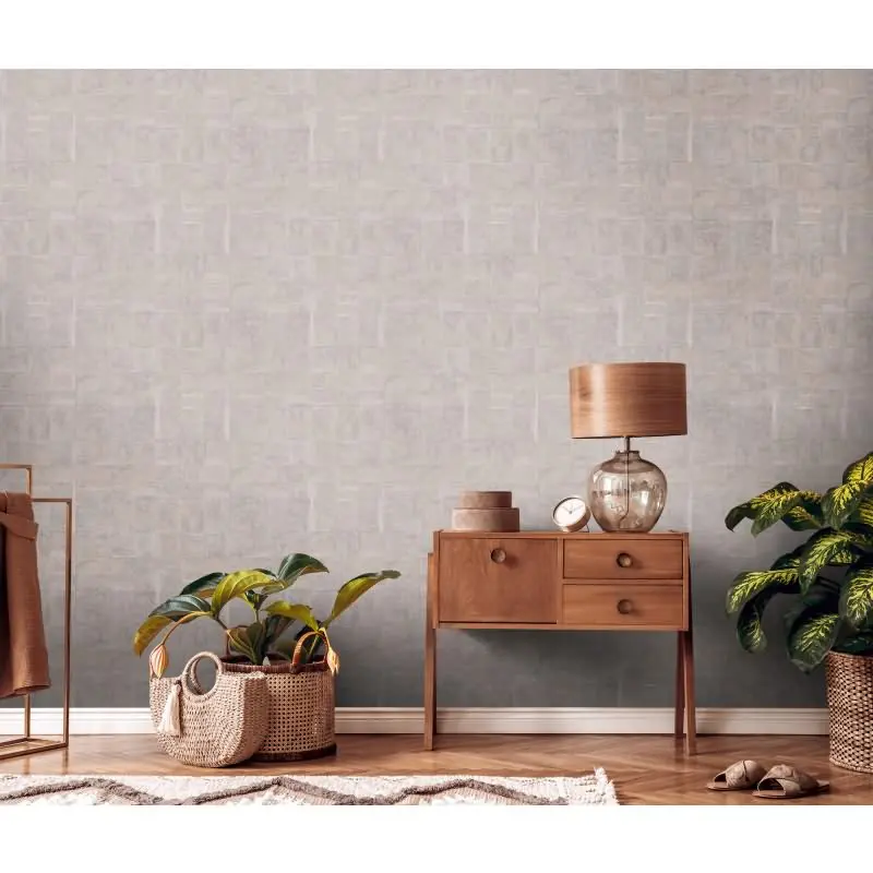 Strukturtapete Grau Beige - Muster Vliestapete mit dezenter Metalliceffekt (KG-173008)