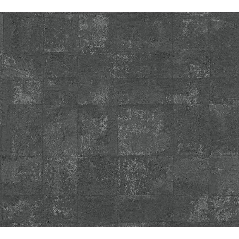 Metallic Tapete Anthrazit Schwarz - Design Muster Vliestapete mit elegantem Metallic-Effekt (KG-173010)