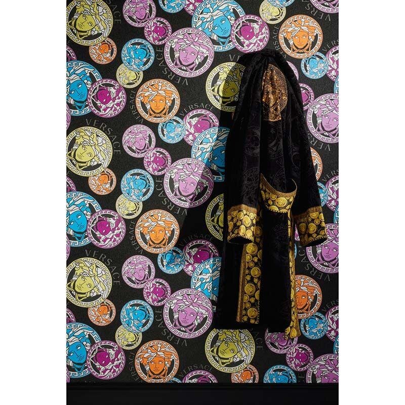 Tapete Bunt, Schwarz, Anthrazit VERSACE Satintapete (1040241)