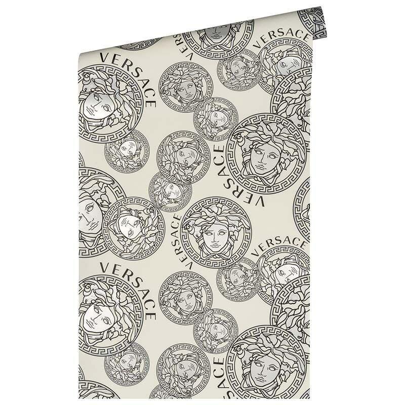 Tapete Grau, Silber VERSACE Satintapete (1040239)
