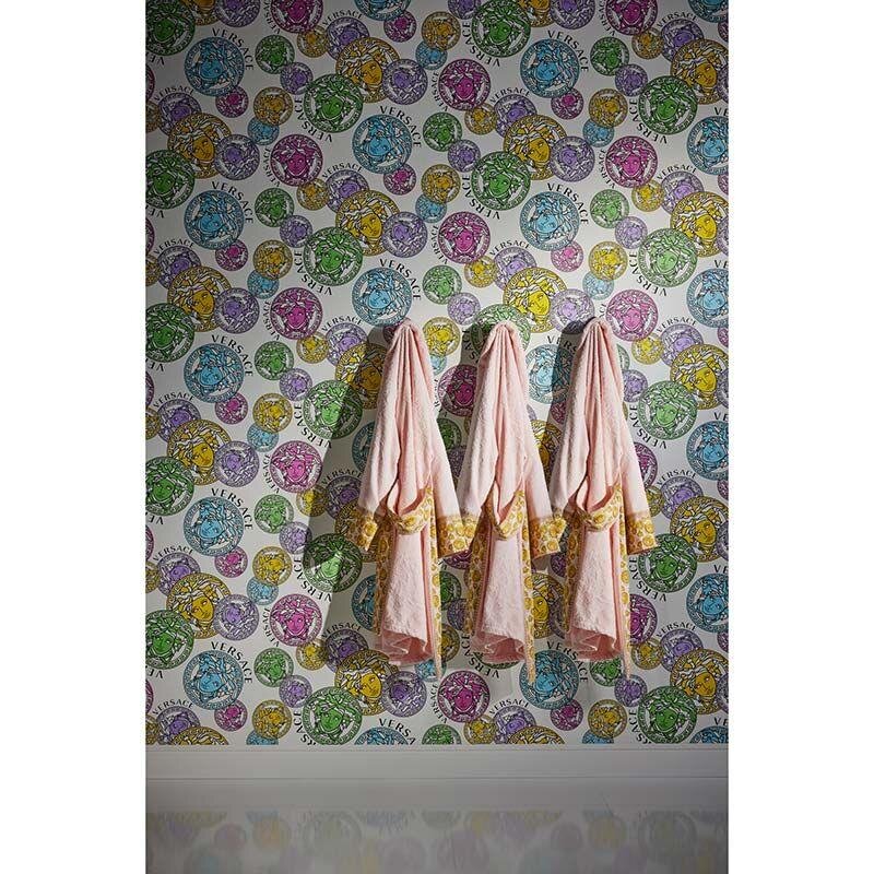 Tapete Bunt, Weiß VERSACE Satintapete (1040238)