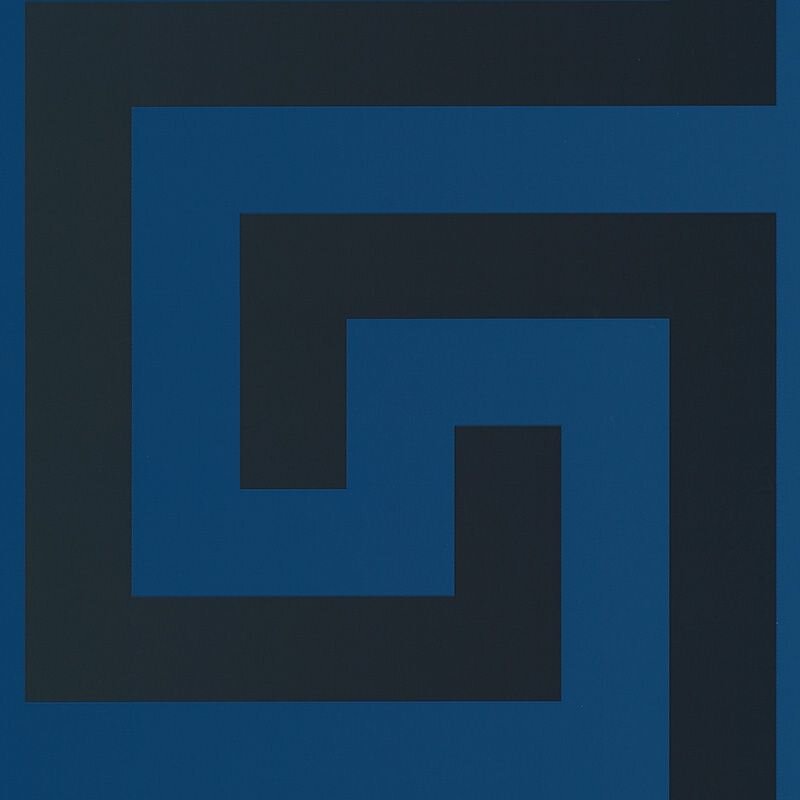 Tapete Blau, Schwarz, Anthrazit VERSACE Satintapete (1040235)