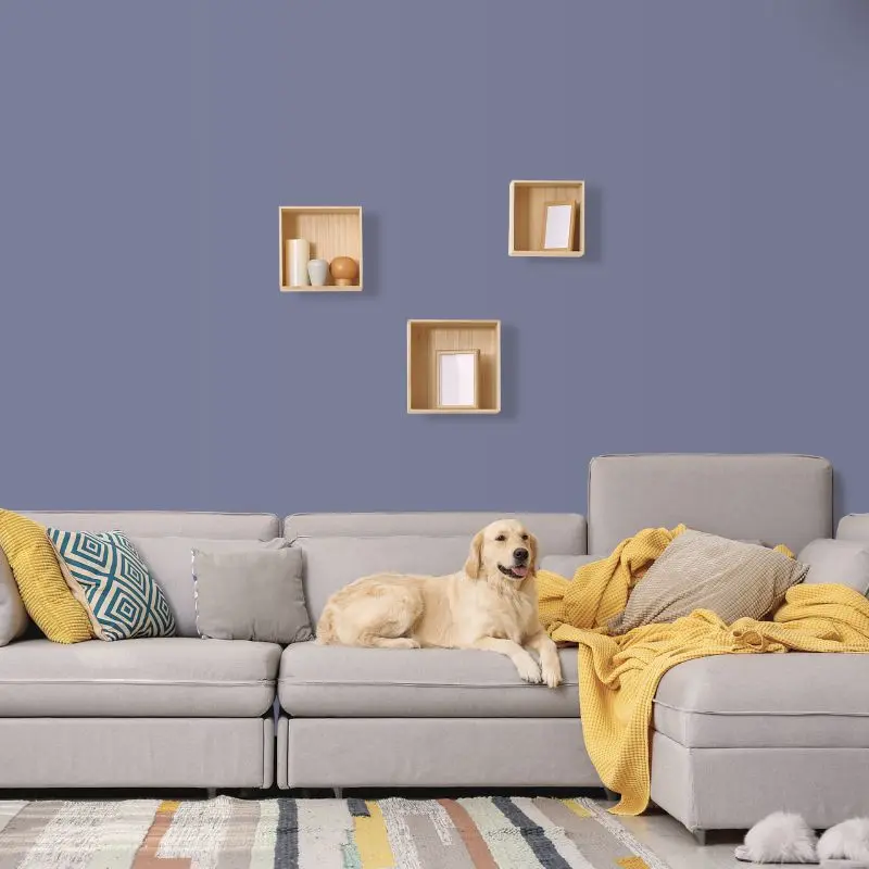 Wandfarbe Stahlblau Blaugrau Atlantik 5D Wallcover Colors S 4020-R70B