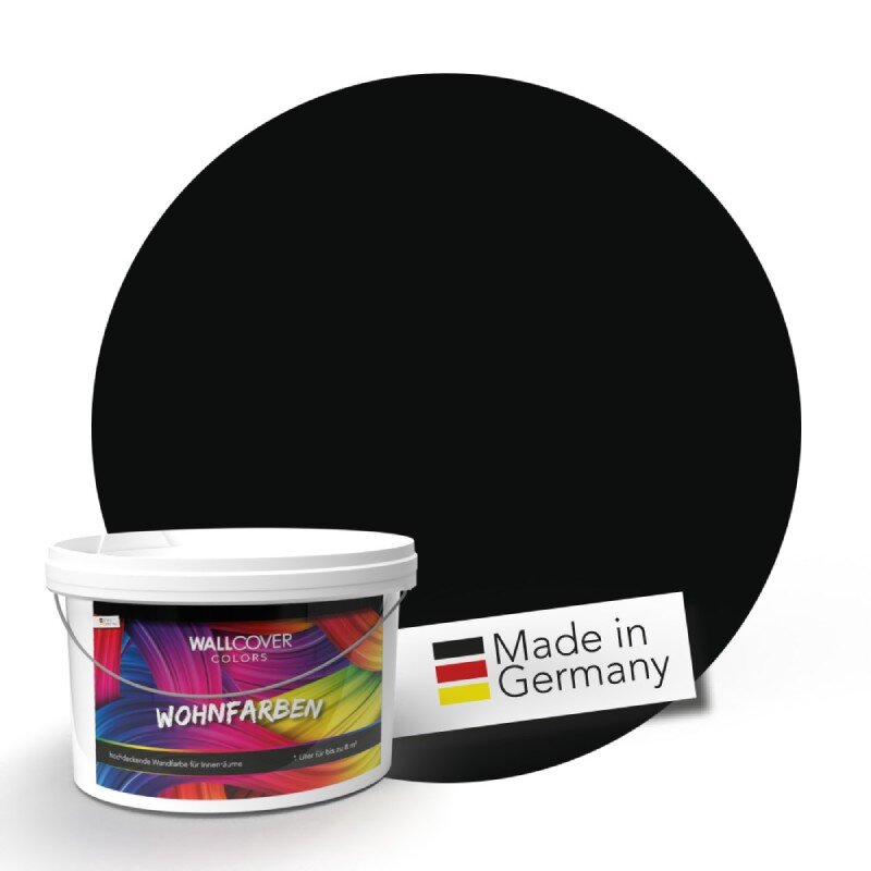 Wandfarbe Schwarz Wallcover Colors S 9000-N 5 Liter