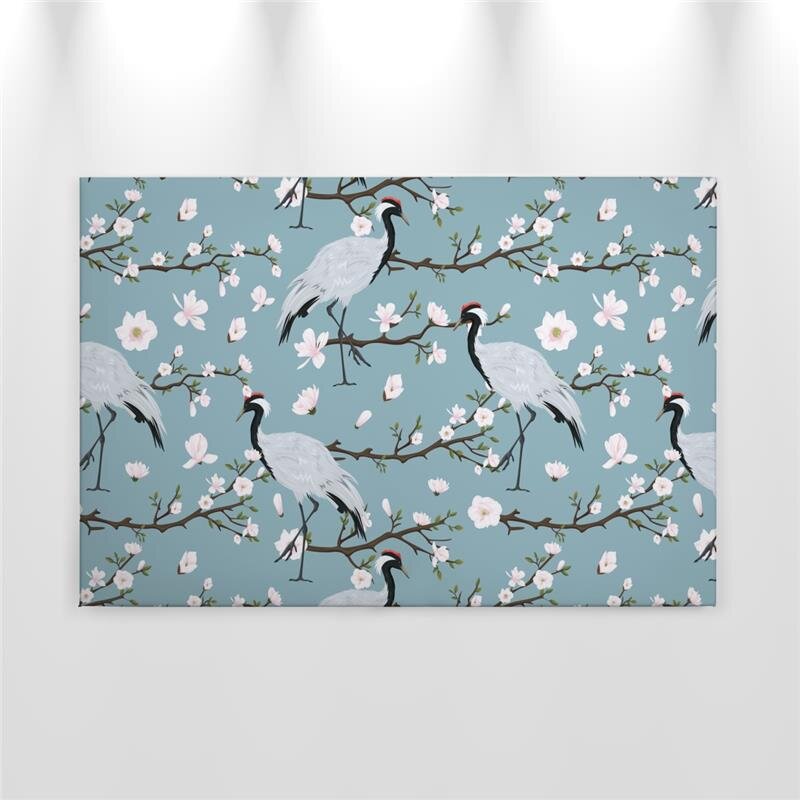 A.S. Création Leinwandbild JapaneseCranes Größe 90cm x 60cm