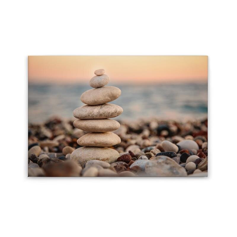 A.S. Création Leinwandbild StoneBeach2 Größe 90cm x 60cm