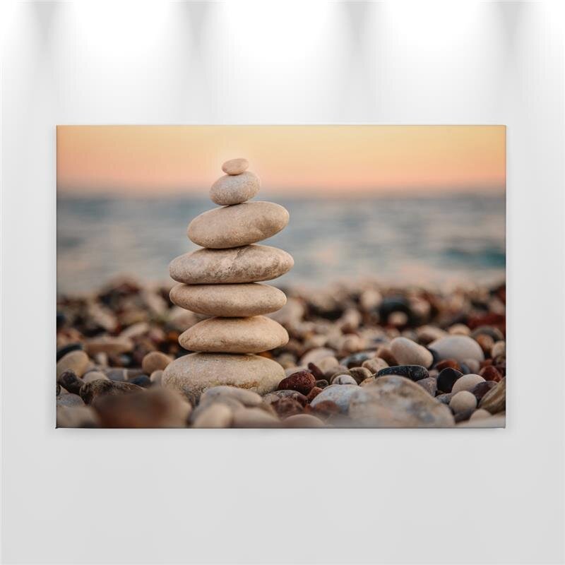 A.S. Création Leinwandbild StoneBeach2 Größe 90cm x 60cm