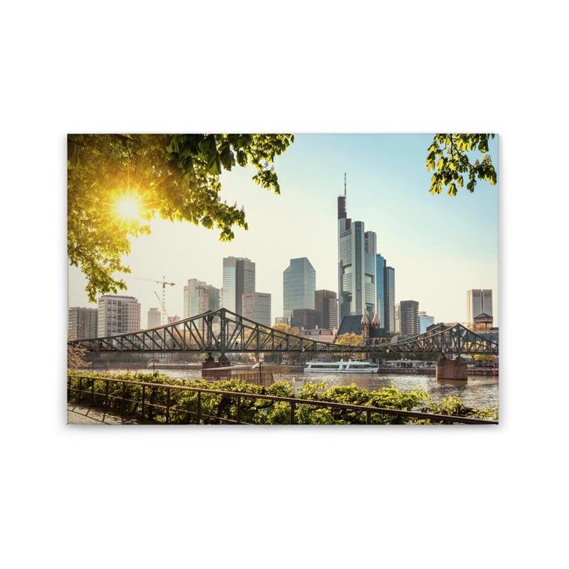 A.S. Création Leinwandbild FrankfurtCity Größe 90cm x 60cm
