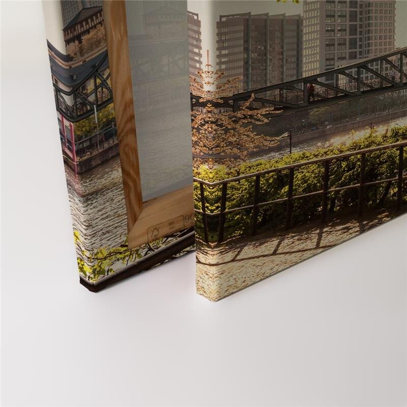 A.S. Création Leinwandbild FrankfurtCity Größe 90cm x 60cm