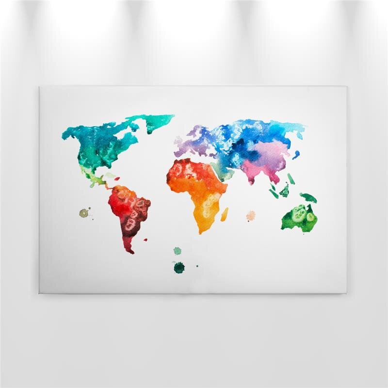 A.S. Création Leinwandbild ColourfulWorld1 Größe 90cm x 60cm