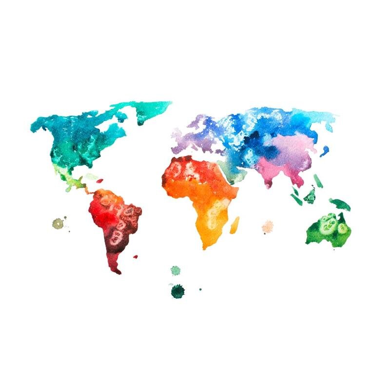 A.S. Création Leinwandbild ColourfulWorld1 Größe 90cm x 60cm