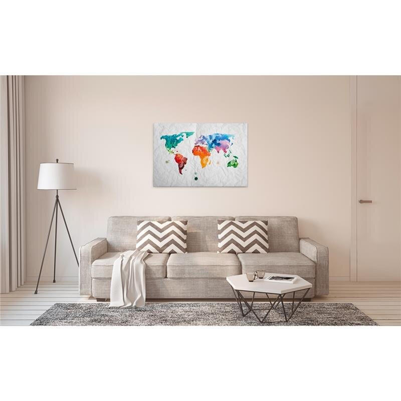 A.S. Création Leinwandbild ColourfulWorld2 Größe 90cm x 60cm