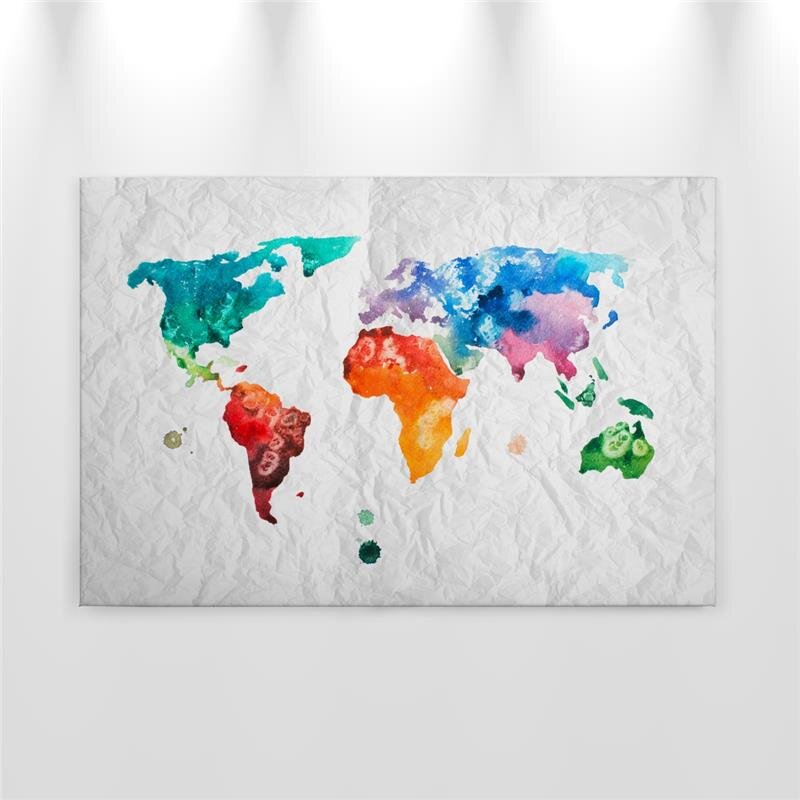A.S. Création Leinwandbild ColourfulWorld2 Größe 90cm x 60cm