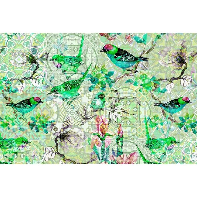A.S. Création Leinwandbild mosaicbirds1 Größe 90cm x 60cm