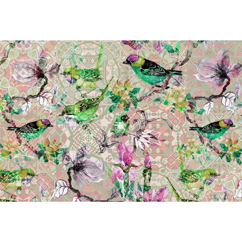 A.S. Création Leinwandbild mosaicbirds2 Größe 90cm x 60cm