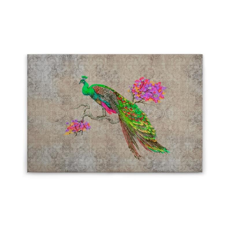 A.S. Création Leinwandbild peacock1 Größe 90cm x 60cm