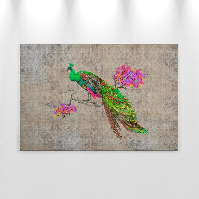 A.S. Création Leinwandbild peacock1 Größe 90cm x 60cm
