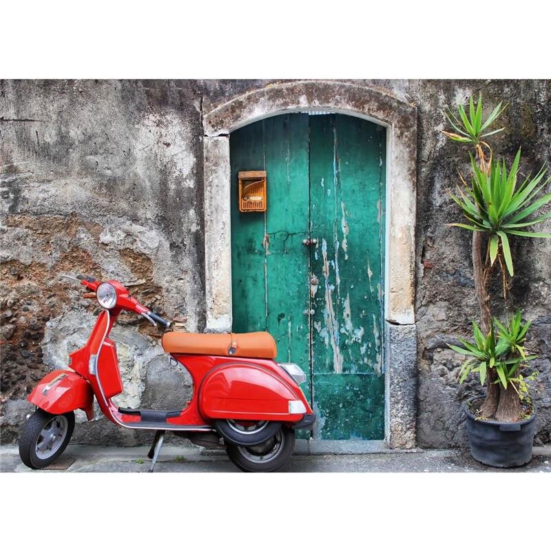 A.S. Création Leinwandbild Red Scooter Größe 70cm x 50cm
