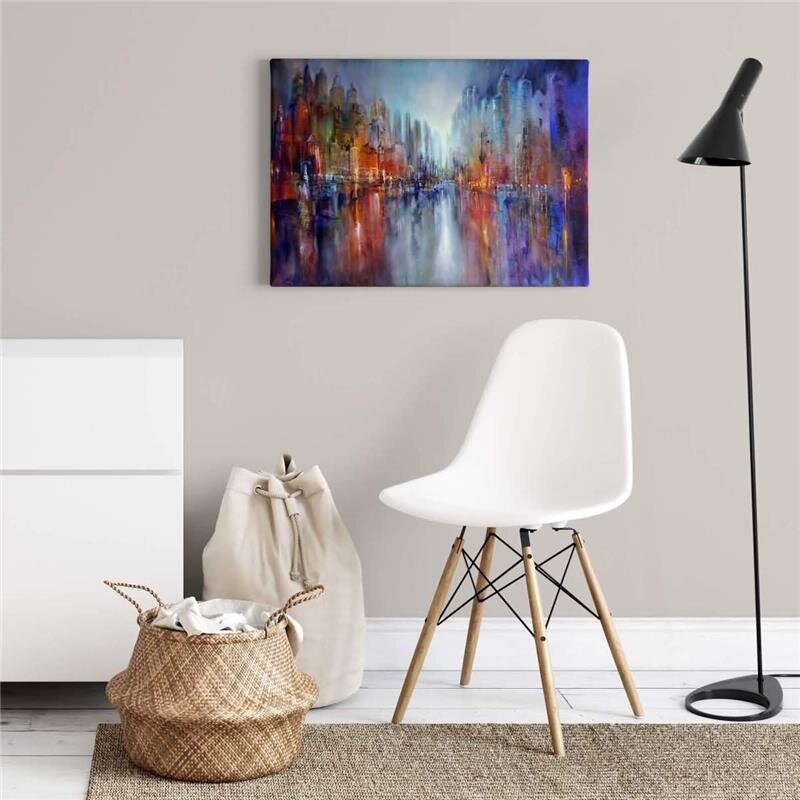 A.S. Création Leinwandbild CityOnTheRiver Größe 70cm x 50cm