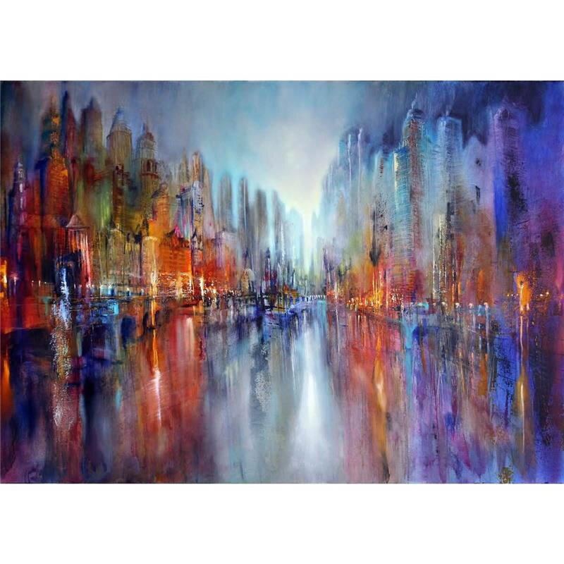 A.S. Création Leinwandbild CityOnTheRiver Größe 70cm x 50cm