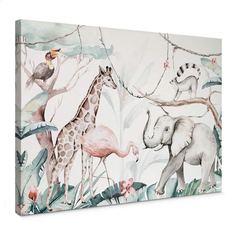 A.S. Création Leinwandbild AnimalsJungle Größe 70cm x 50cm
