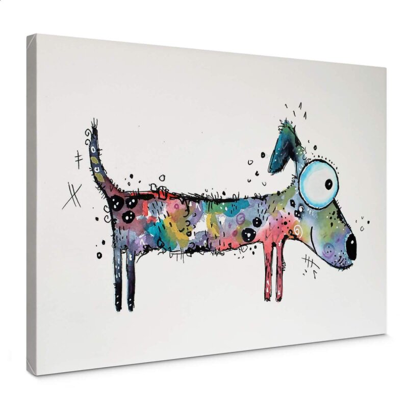 A.S. Création Leinwandbild Happy Dog Größe 70cm x 50cm