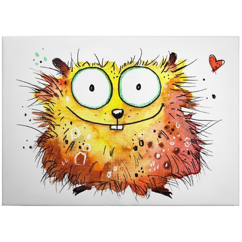 A.S. Création Leinwandbild Happy Hamster Größe 70cm x 50cm
