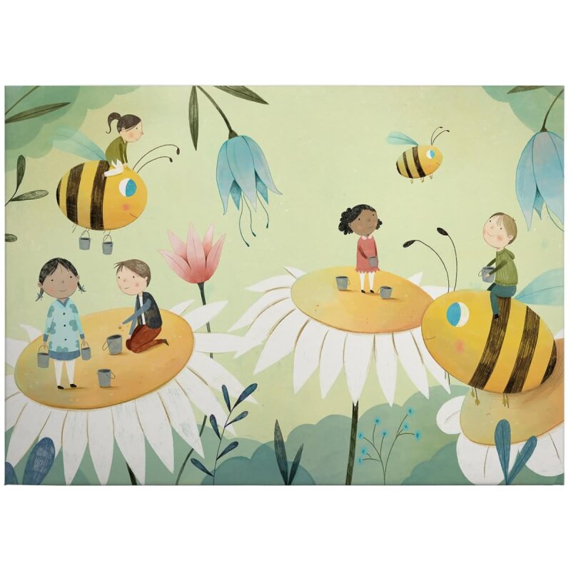 A.S. Création Leinwandbild Honey Bees Größe 70cm x 50cm