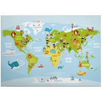 A.S. Cr&eacute;ation Leinwandbild Kids World...