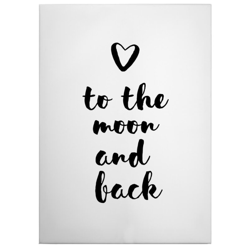 A.S. Création Leinwandbild Moon and back Größe 50cm x 70cm