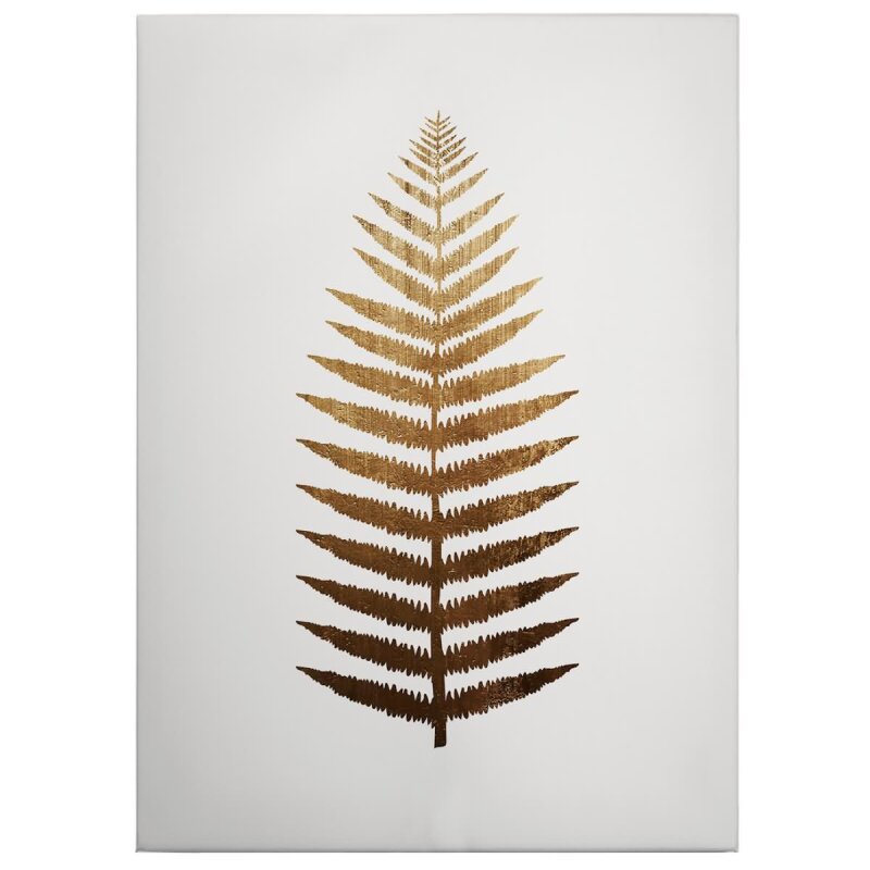 A.S. Création Leinwandbild Golden Fern Größe 50cm x 70cm
