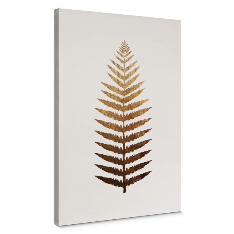 A.S. Création Leinwandbild Golden Fern Größe 50cm x 70cm