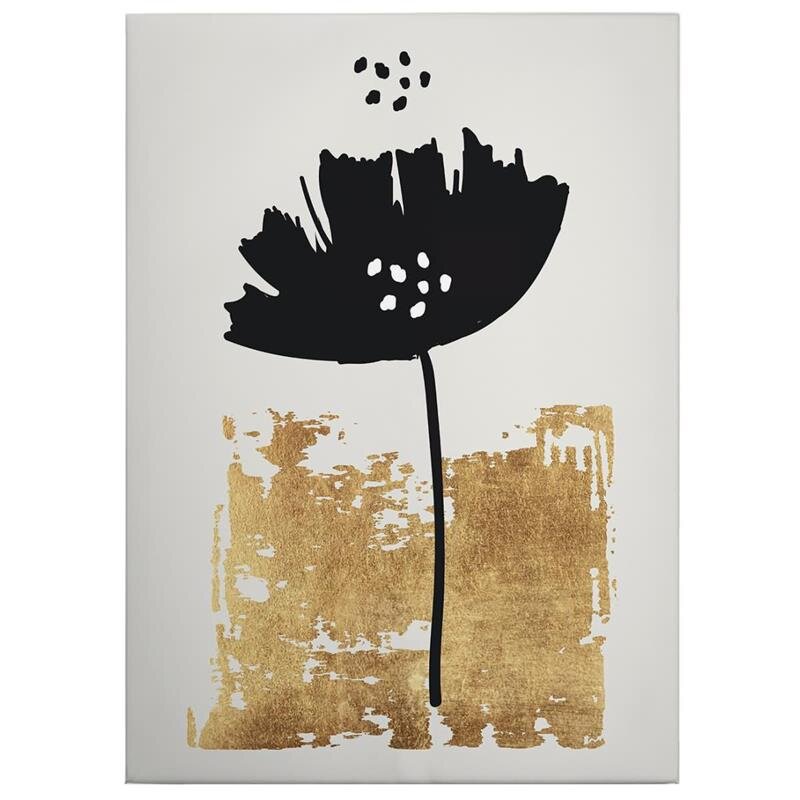 A.S. Création Leinwandbild Black Flower Größe 50cm x 70cm