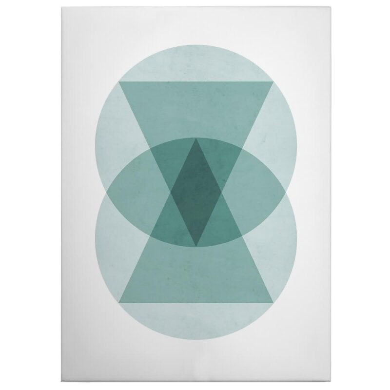 A.S. Création Leinwandbild CirclesTriangl Größe 50cm x 70cm