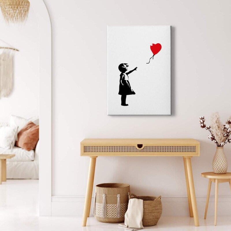 A.S. Création Leinwandbild Banksy-Balloon Größe 50cm x 70cm