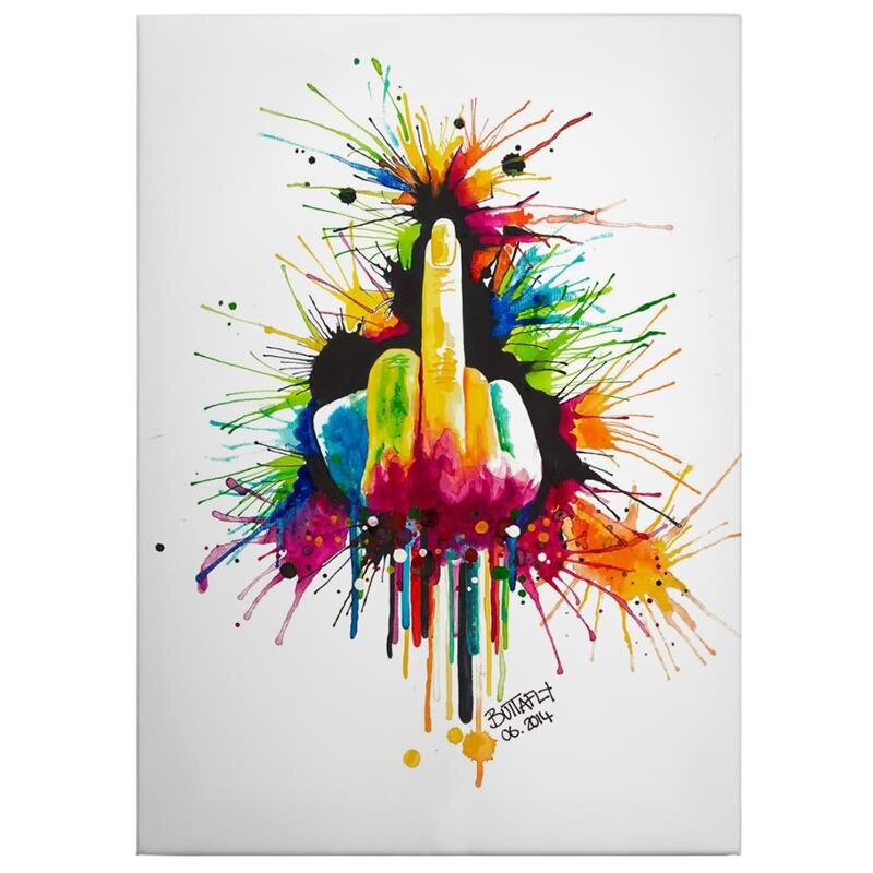 A.S. Création Leinwandbild FuckTheSystem Größe 50cm x 70cm