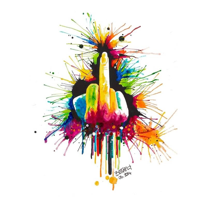 A.S. Création Leinwandbild FuckTheSystem Größe 50cm x 70cm