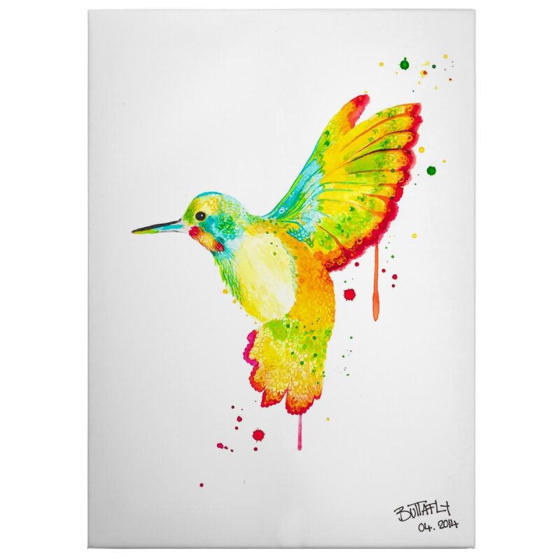 A.S. Création Leinwandbild Hummingbird Größe 50cm x 70cm