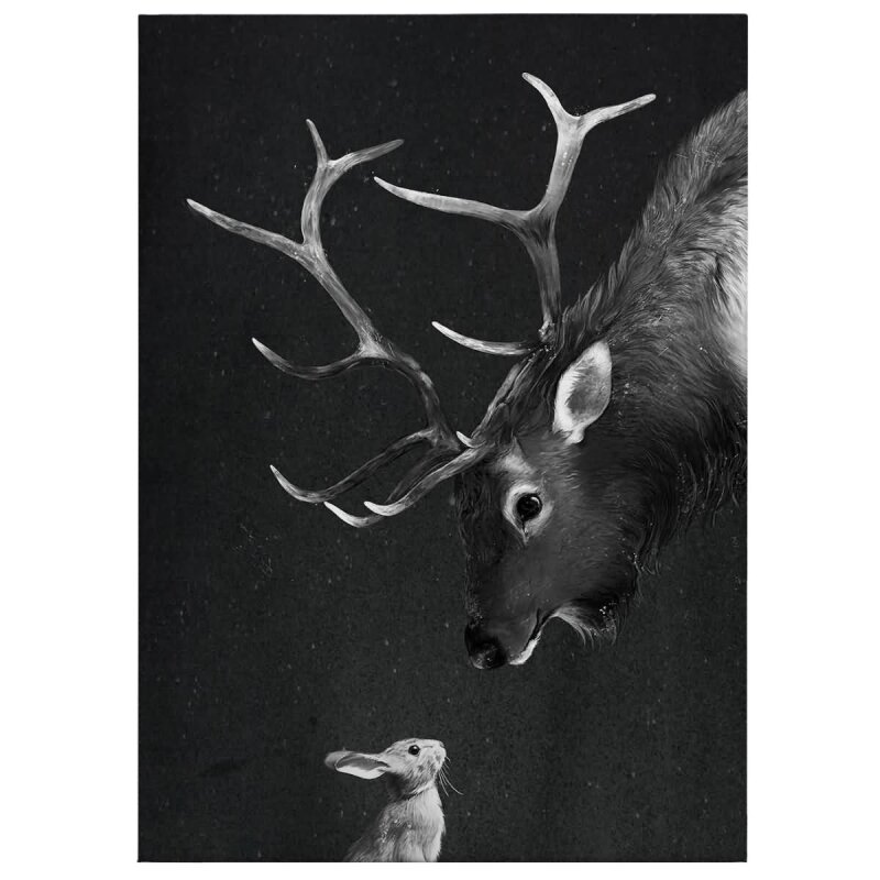 A.S. Création Leinwandbild DeerAndRabbit Größe 50cm x 70cm