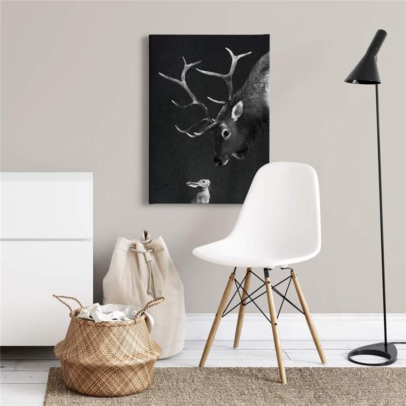 A.S. Création Leinwandbild DeerAndRabbit Größe 50cm x 70cm