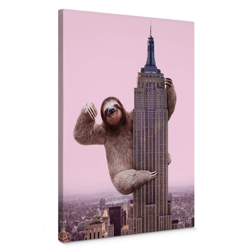 A.S. Création Leinwandbild King Sloth Größe 50cm x 70cm