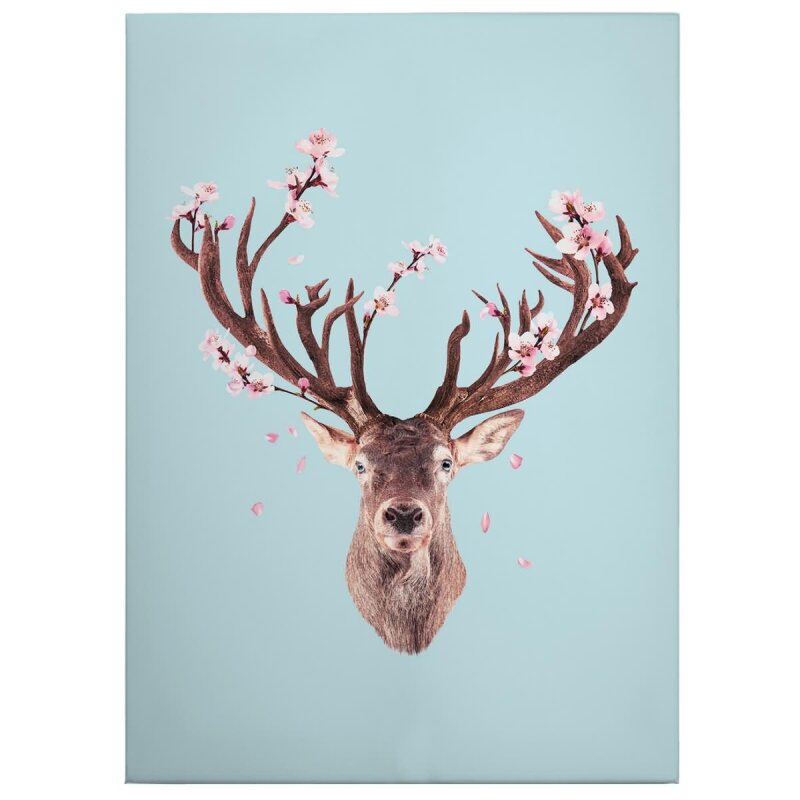 A.S. Création Leinwandbild Blossom Deer Größe 50cm x 70cm
